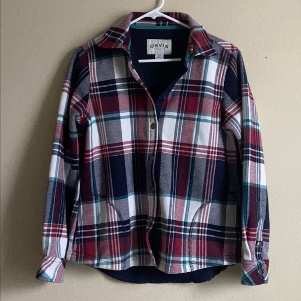 Orvis flannel and fleece shirt jacket